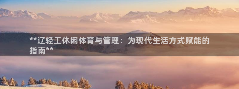 必一体育：**辽轻工